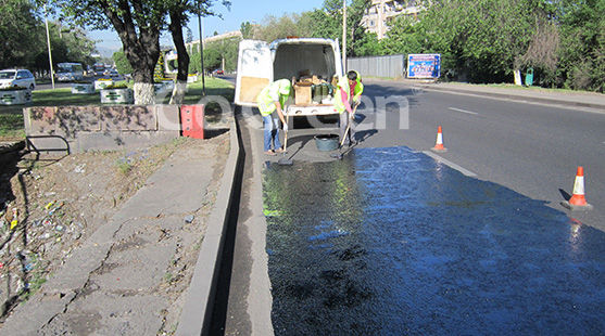 Proyecto de sellador de pavimento asfáltico en Kazajstán