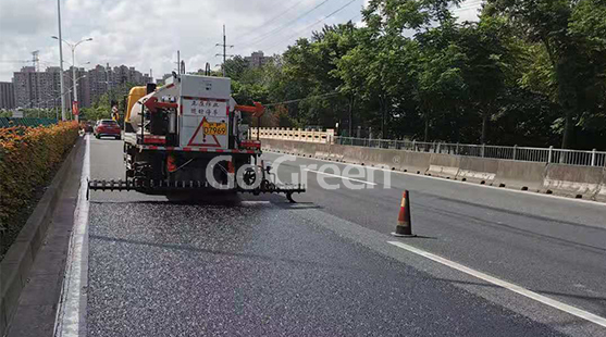 Go Green El sellador de asfalto de alta viscosidad en el proyecto de autopista de Shanghai se completó con éxito